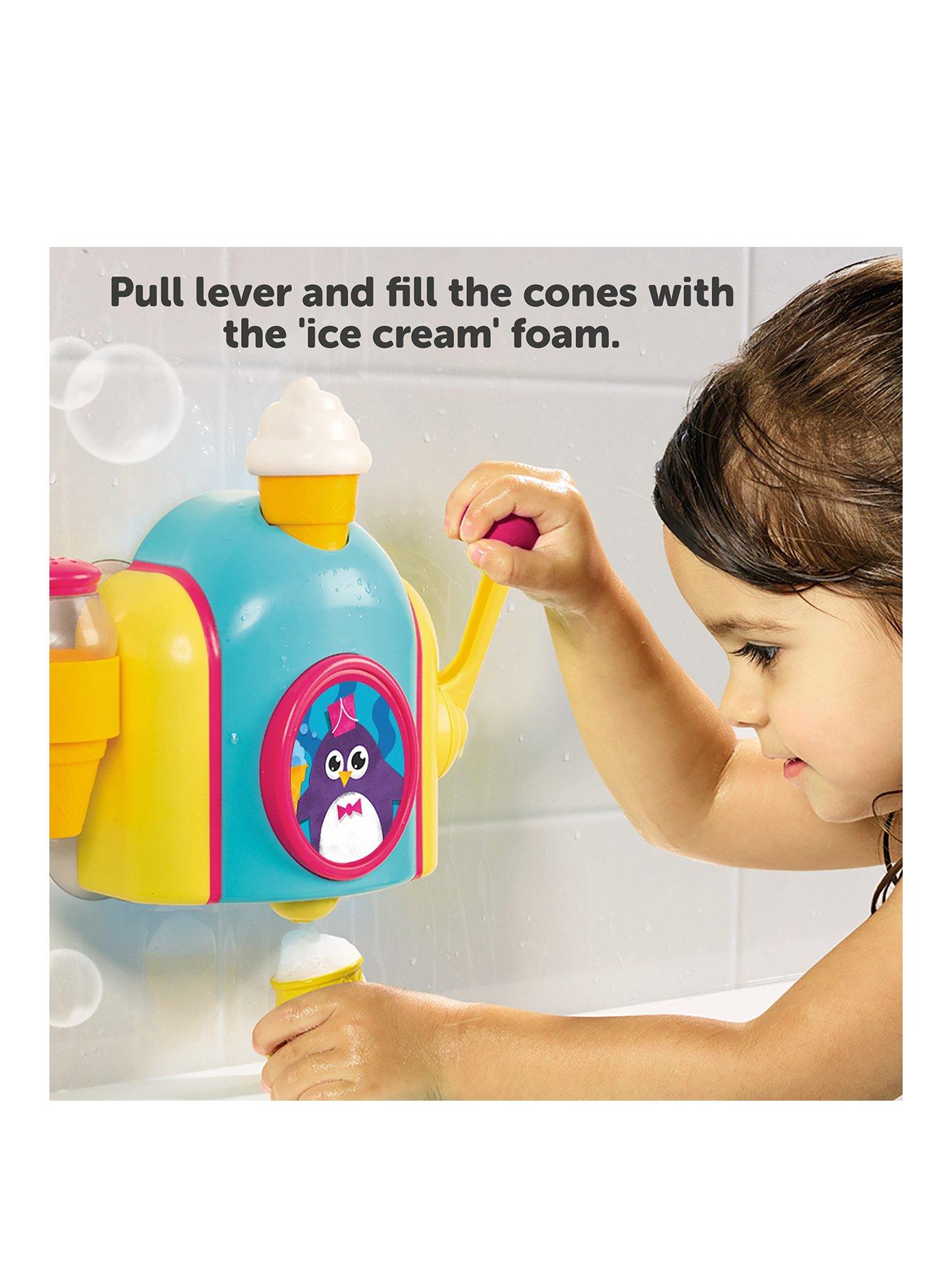 Tomy bath foam sales cone factory toy