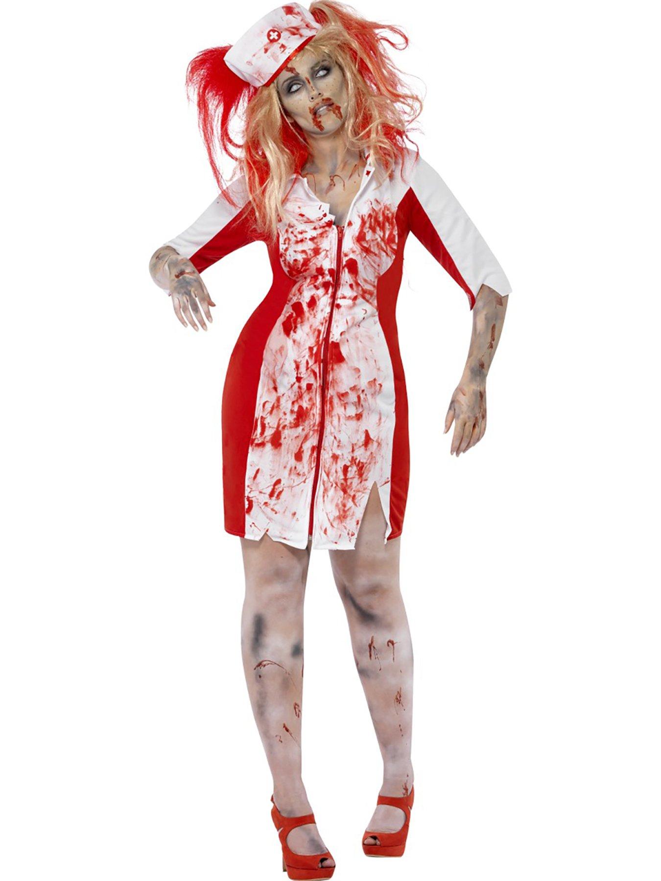 Image 1 of 1 of Curves Zombie Nurse - Adults Plus Size Costume