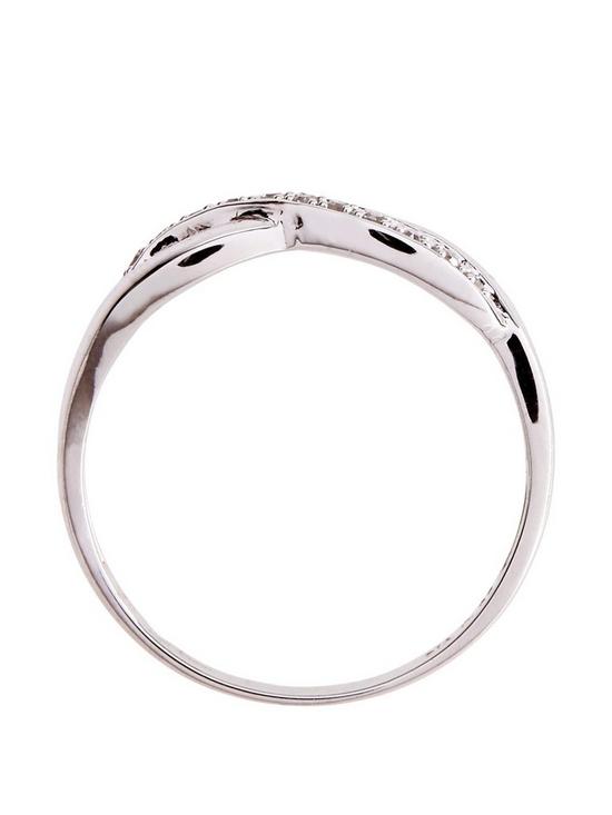 stillFront image of love-gold-9ct-white-gold-6-point-diamond-infinity-ring