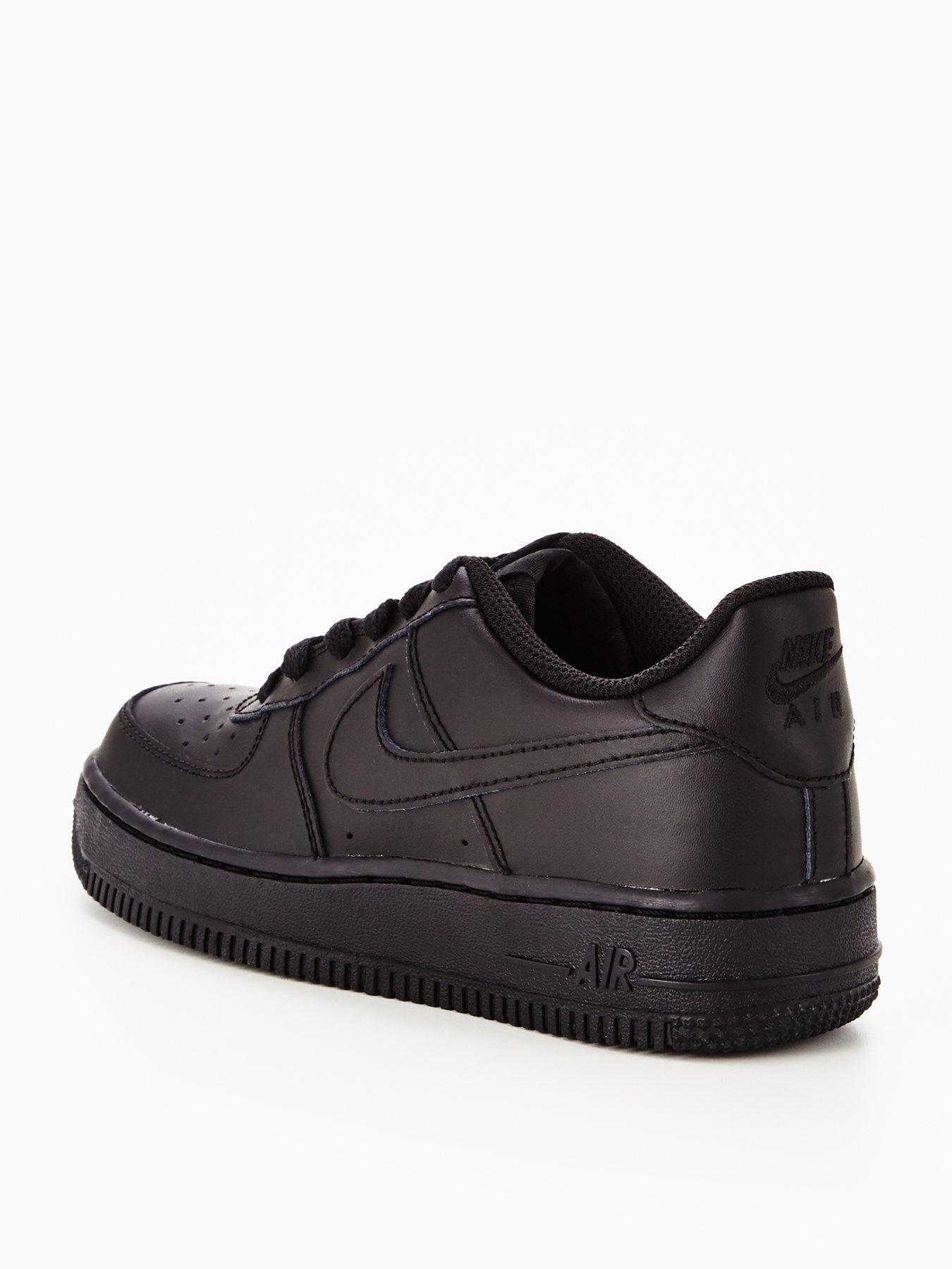 black nike air force trainers