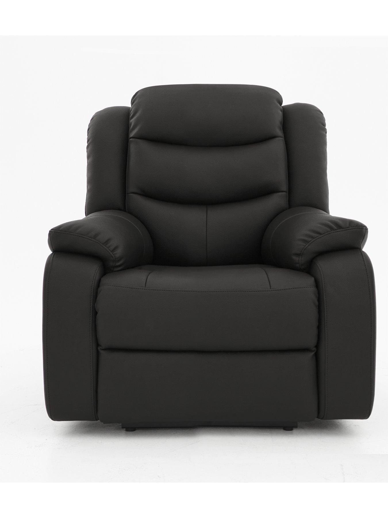 The Very Collection Rothbury Luxury Faux Leather High Back Manual Recliner Armchair - FSC® Certified