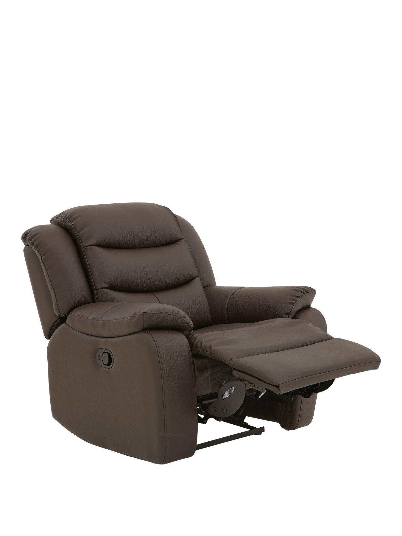 Rothbury Luxury Faux Leather Manual Recliner Armchair