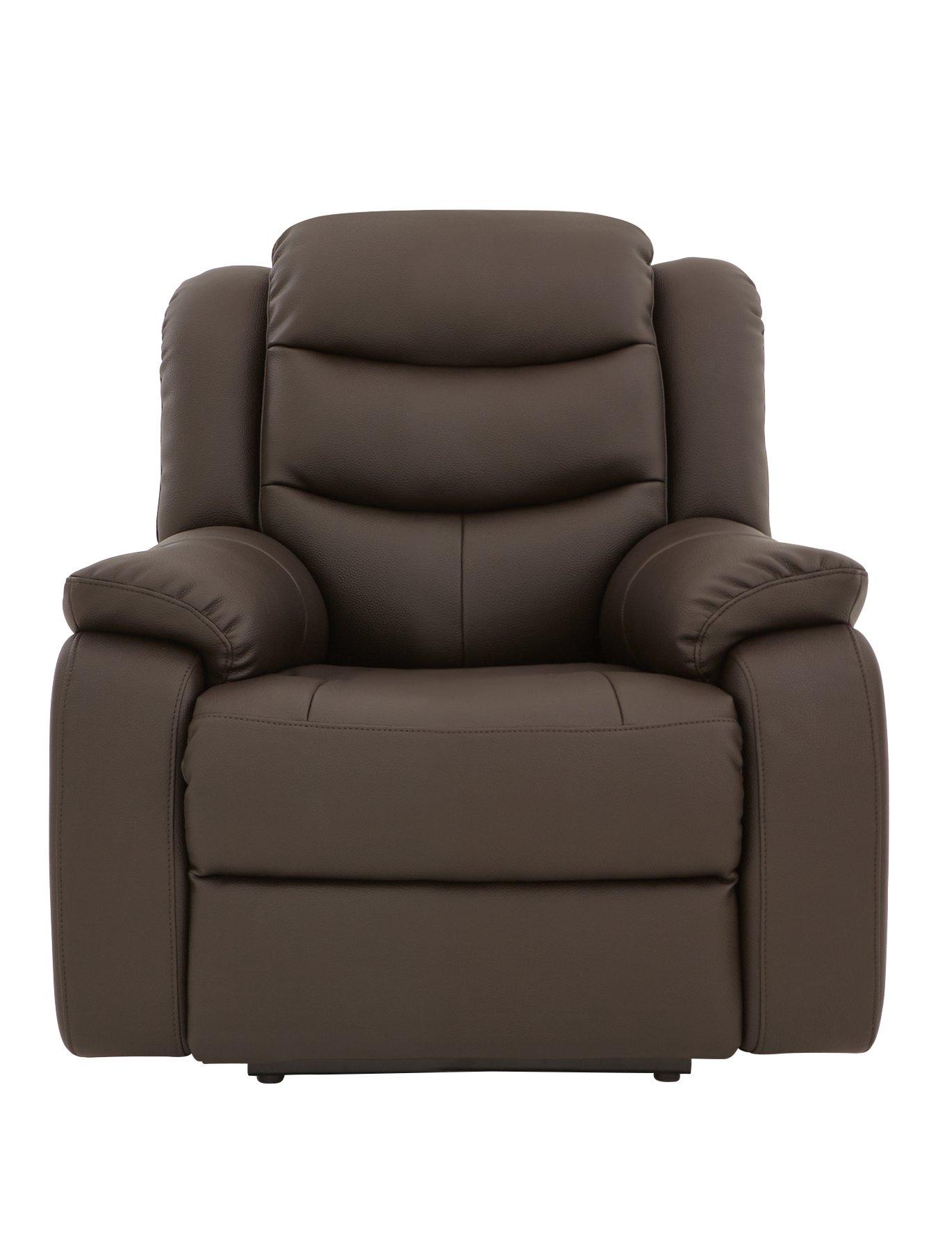 Image 1 of 4 of Rothbury&nbsp;Luxury Faux Leather High Back Manual Recliner Armchair&nbsp;- FSC&reg; Certified