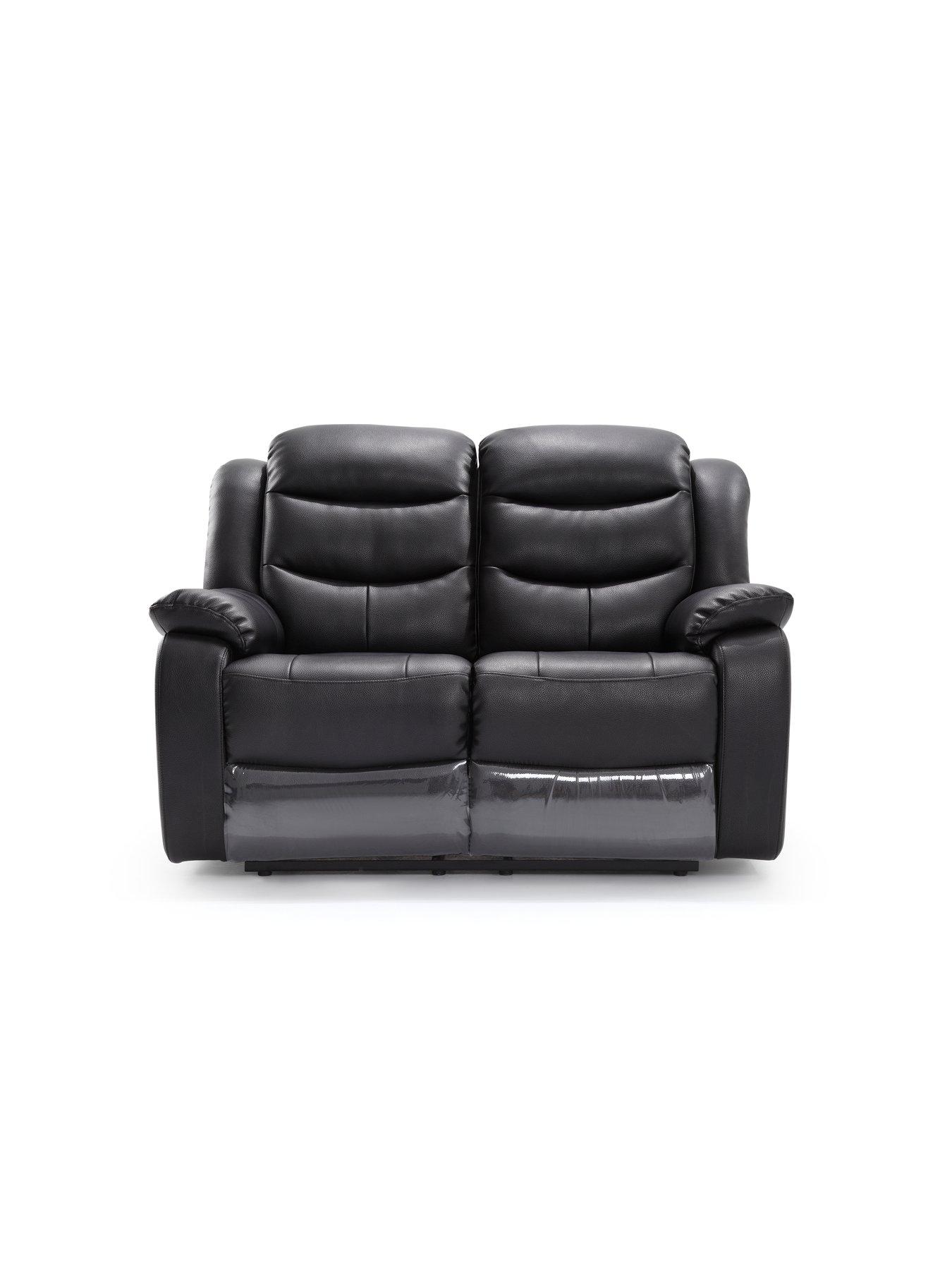 The Very Collection Rothbury Luxury Faux Leather High Back 2 Seater Manual Recliner Sofa - FSC® Certified