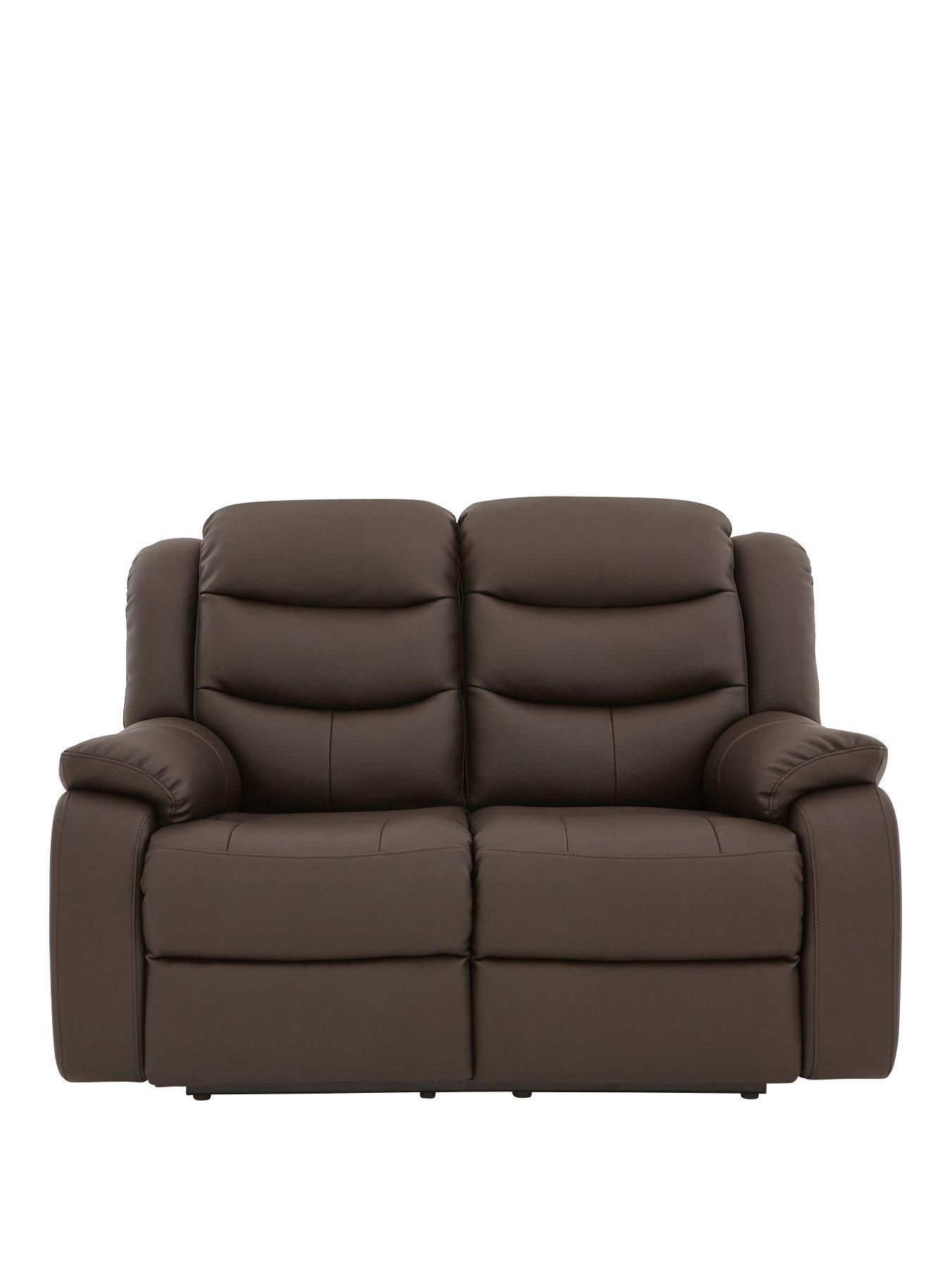 The Very Collection Rothbury Luxury Faux Leather High Back 2 Seater Manual Recliner Sofa - FSC® Certified