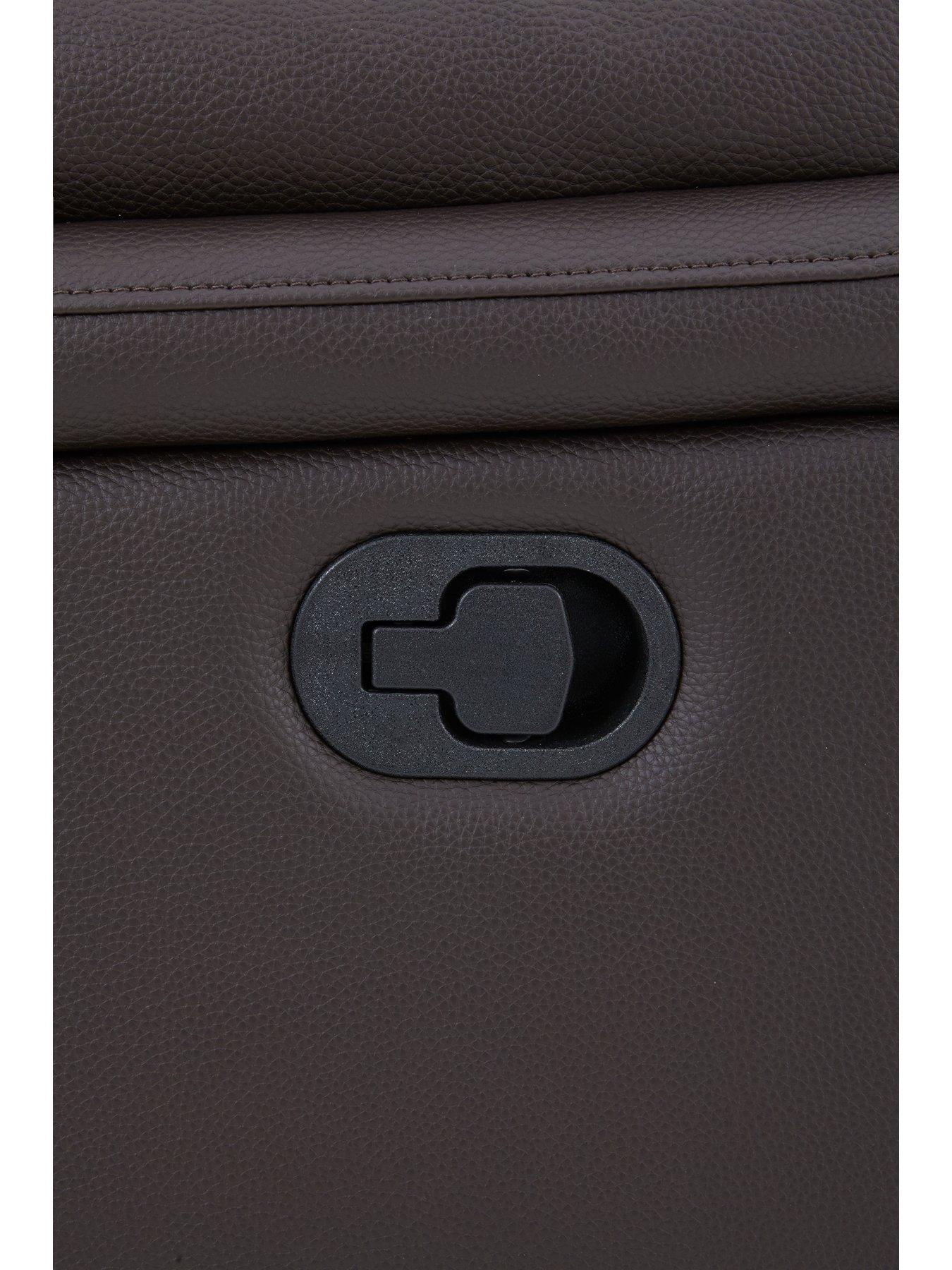 Image 3 of 4 of The Very Collection Albion Luxury Faux Leather 3 Seater High Back Manual Recliner Sofa