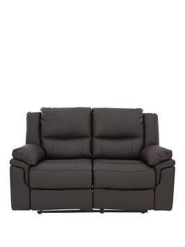 Very  Albion Luxury Faux Leather 2 Seater Manual Recliner Sofa
