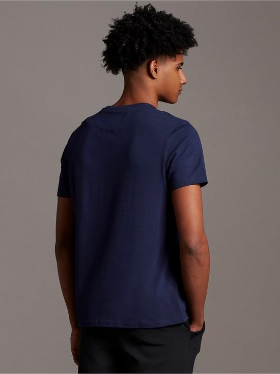 stillFront image of lyle-scott-classic-short-sleeve-t-shirt-navy