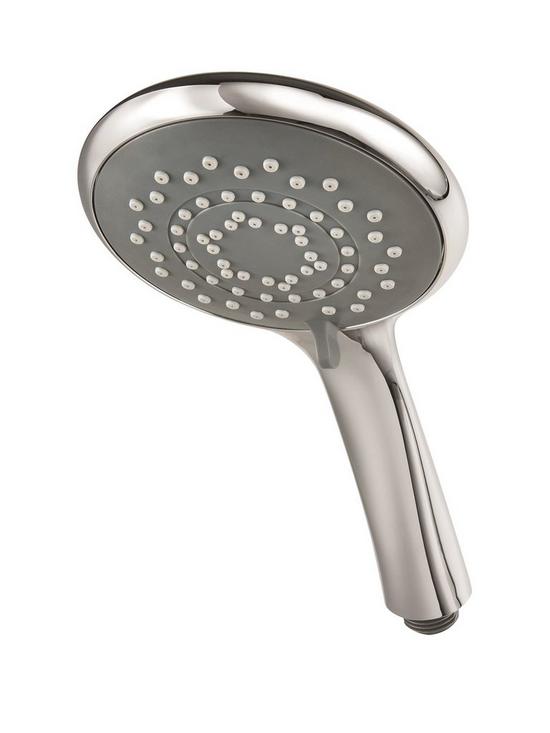 front image of triton-5-position-shower-head-chrome