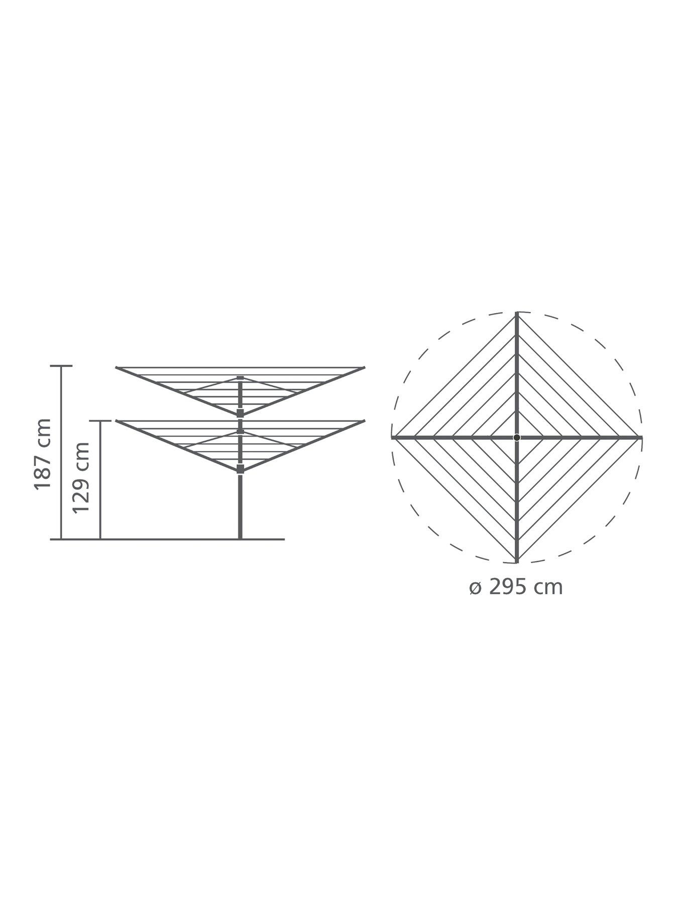 Image 5 of 5 of Brabantia Lift-O-Matic Rotary Dryer with Soil Spear and Cover &ndash; 60m Area