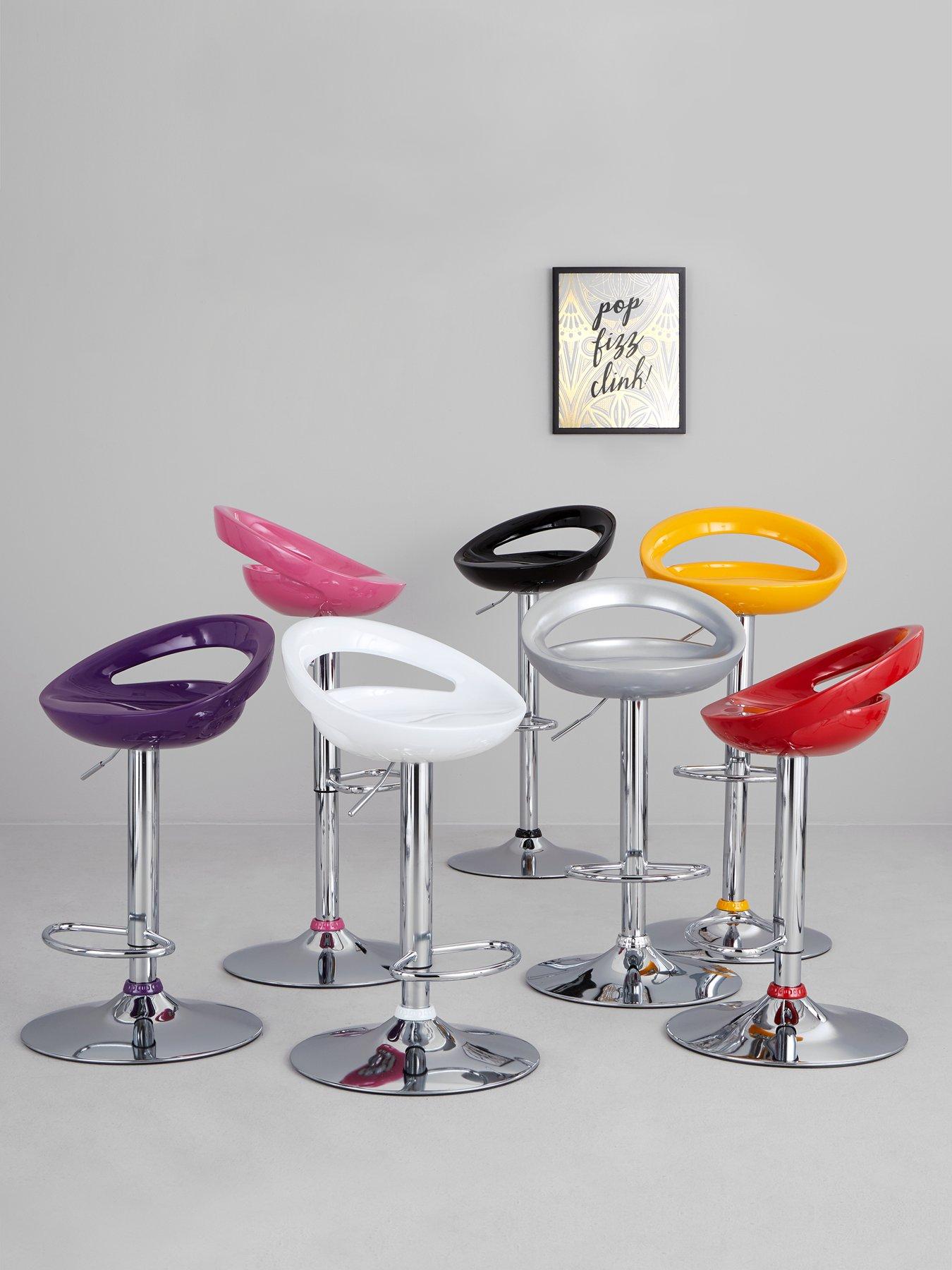 Image 2 of 3 of Very Home Avanti Bar Stool - White&nbsp;and Chrome