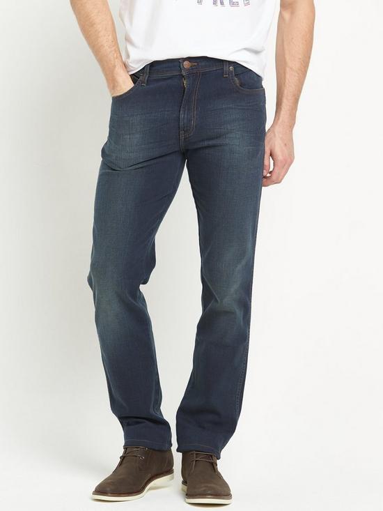 front image of wrangler-texas-stretch-straight-jeans