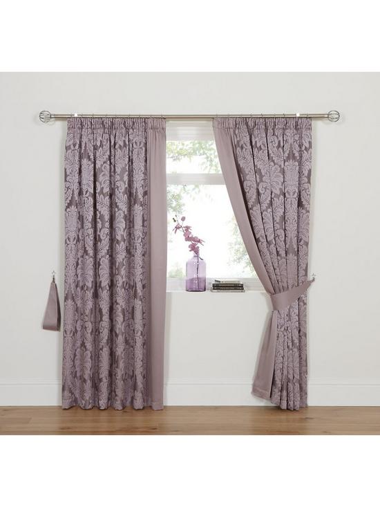 front image of boston-jacquard-lined-pencil-pleat-curtains