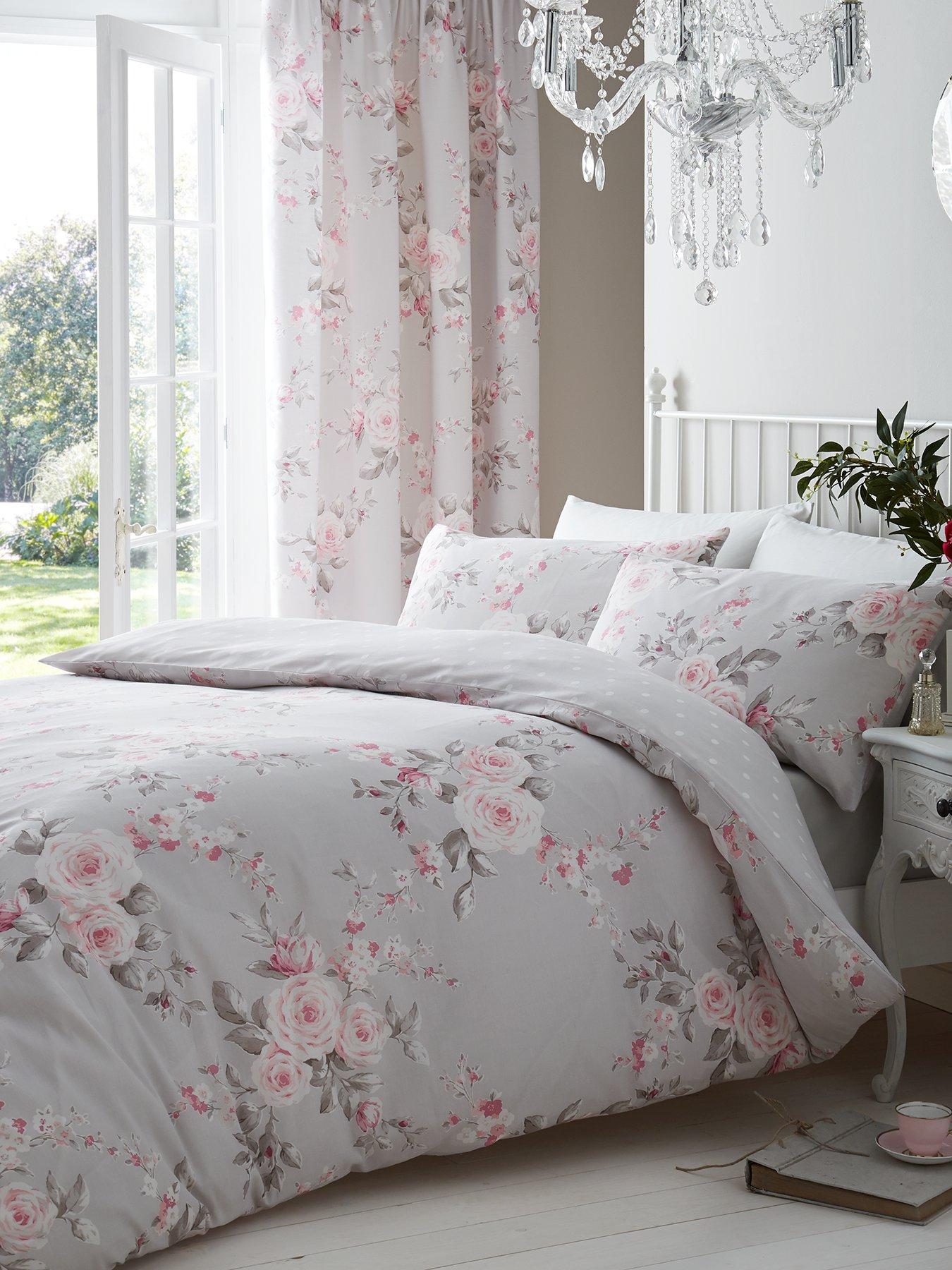 Catherine Lansfield Bedding Fresh Floral Duvet Cover Set with Pillowcase  Bright