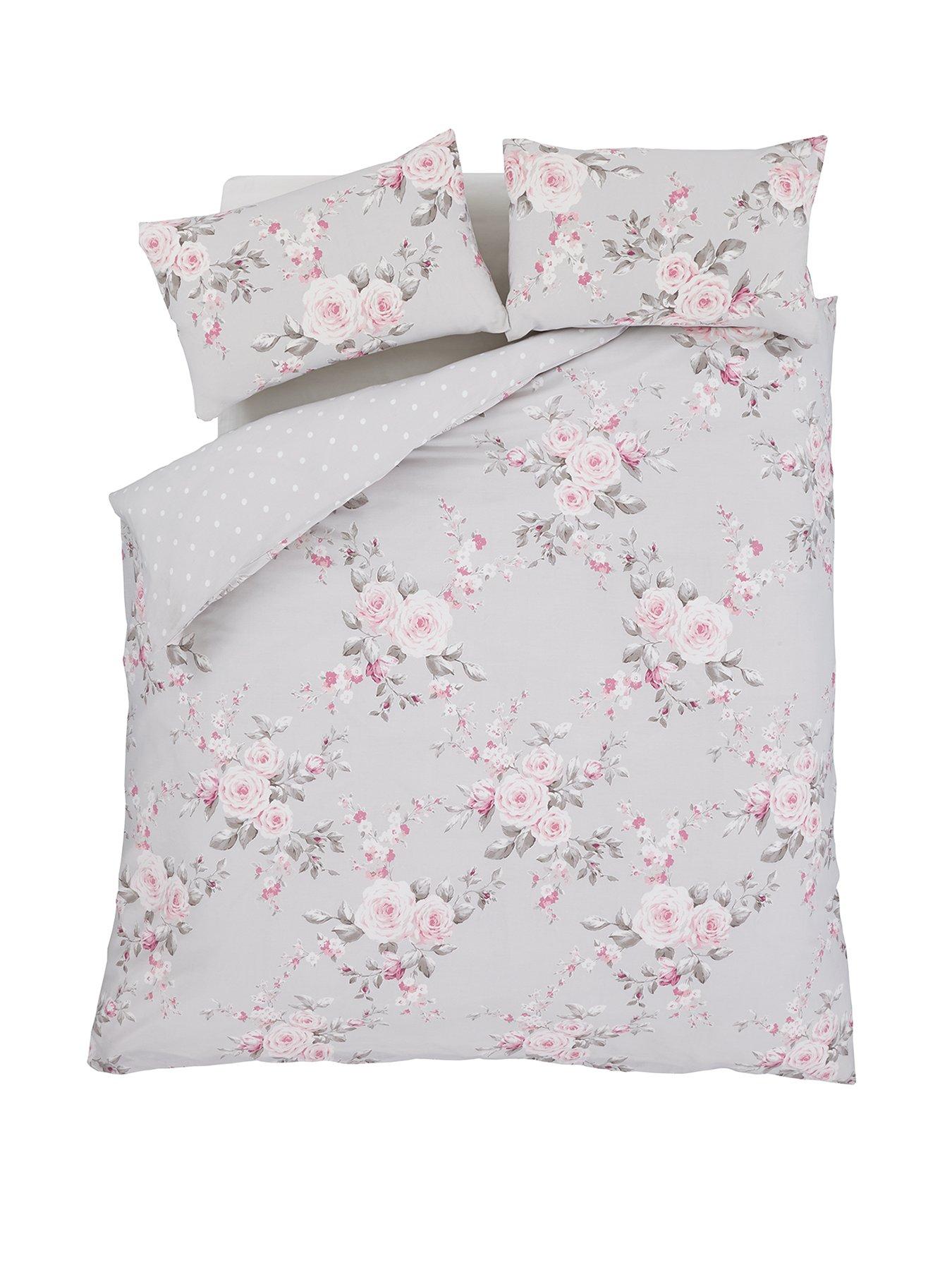 Catherine Lansfield Bedding Fresh Floral Duvet Cover Set with Pillowcase  Bright