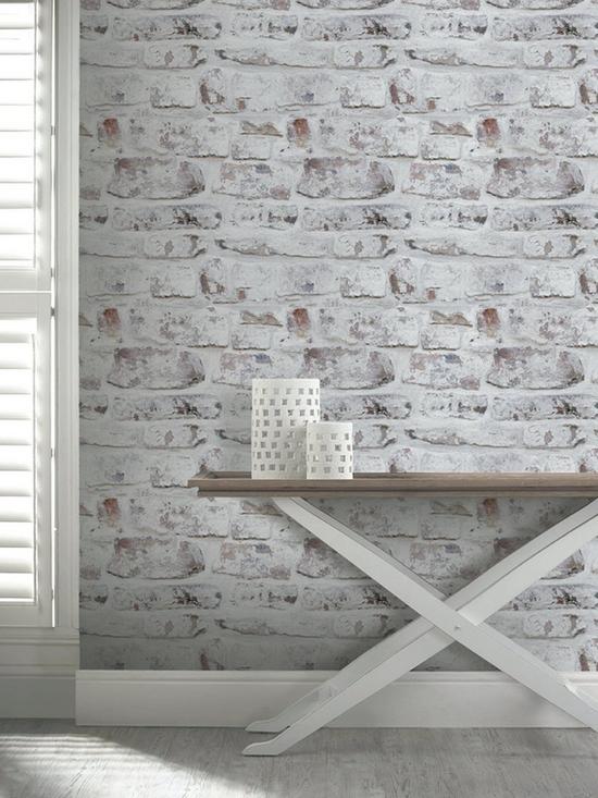 front image of arthouse-whitewashed-brick-wall-wallpaper