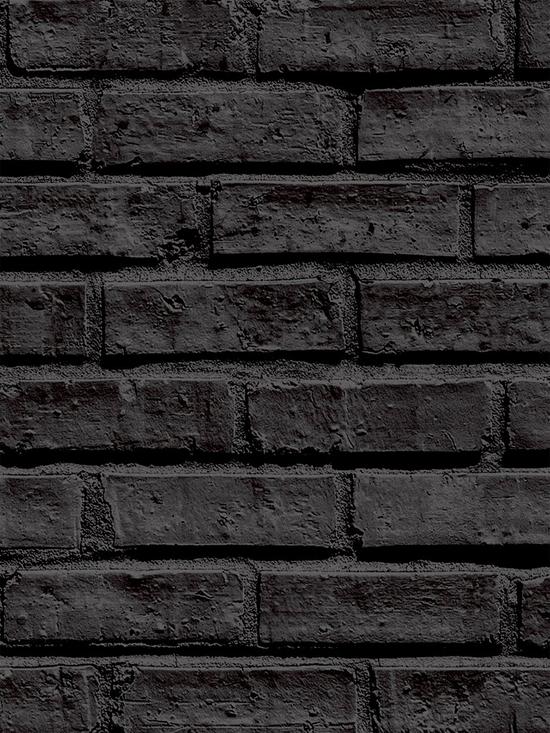 front image of arthouse-black-brick-wallpaper