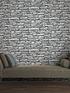  image of arthouse-moroccan-stone-brick-wall-wallpaper-white
