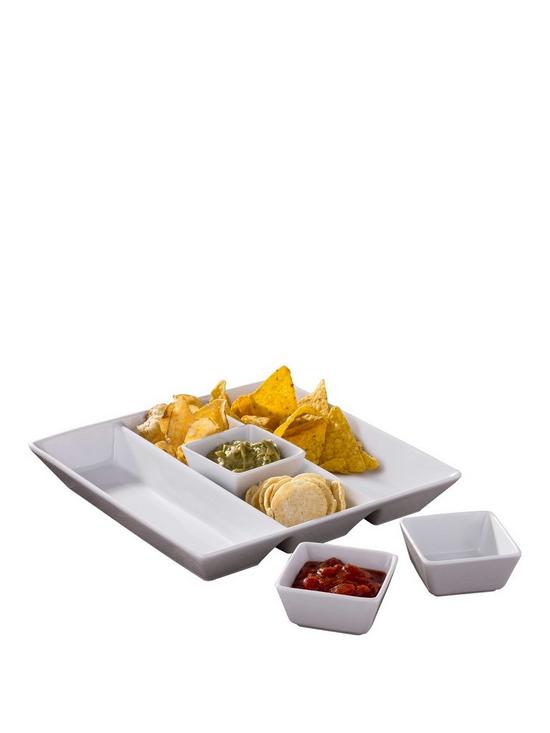 front image of waterside-stacking-chip-and-dip-4-piece-set