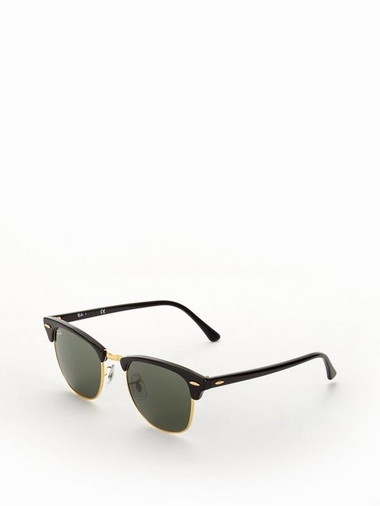 front image of ray-ban-clubmaster-sunglasses