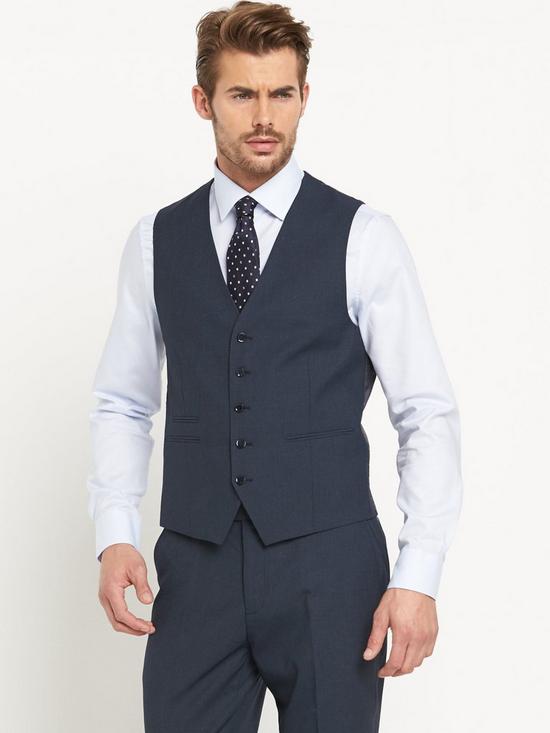 front image of skopes-sharpe-mens-waistcoat-blue