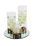  image of hestia-set-of-3-floating-candles-with-vases-and-white-flowers-on-a-mirrored-base
