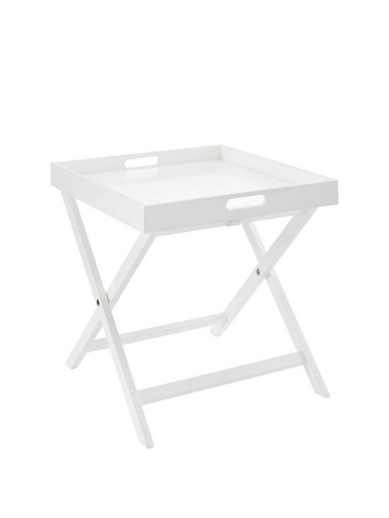 front image of betsy-folding-tray-table-white