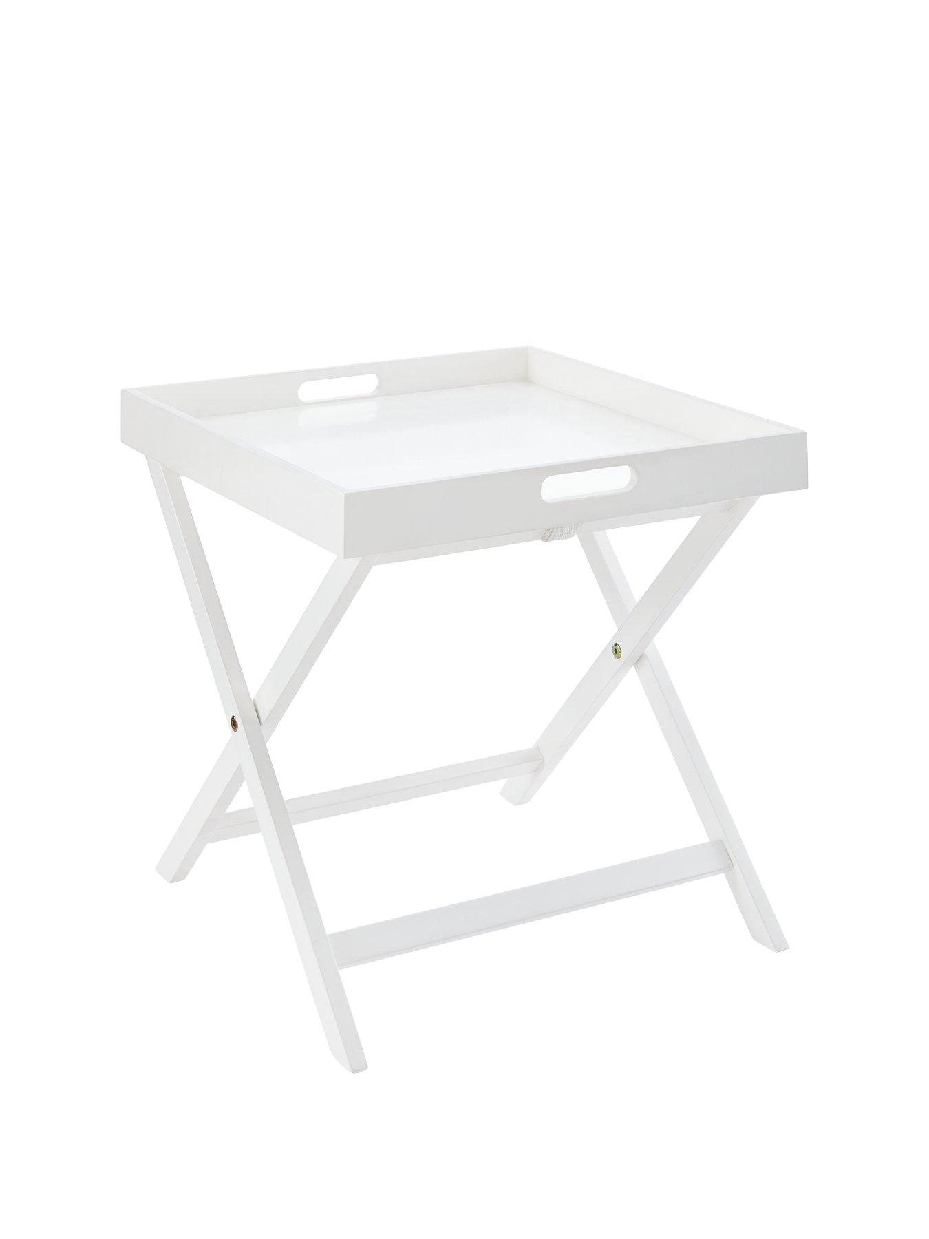 Betsy Folding Tray Table White
