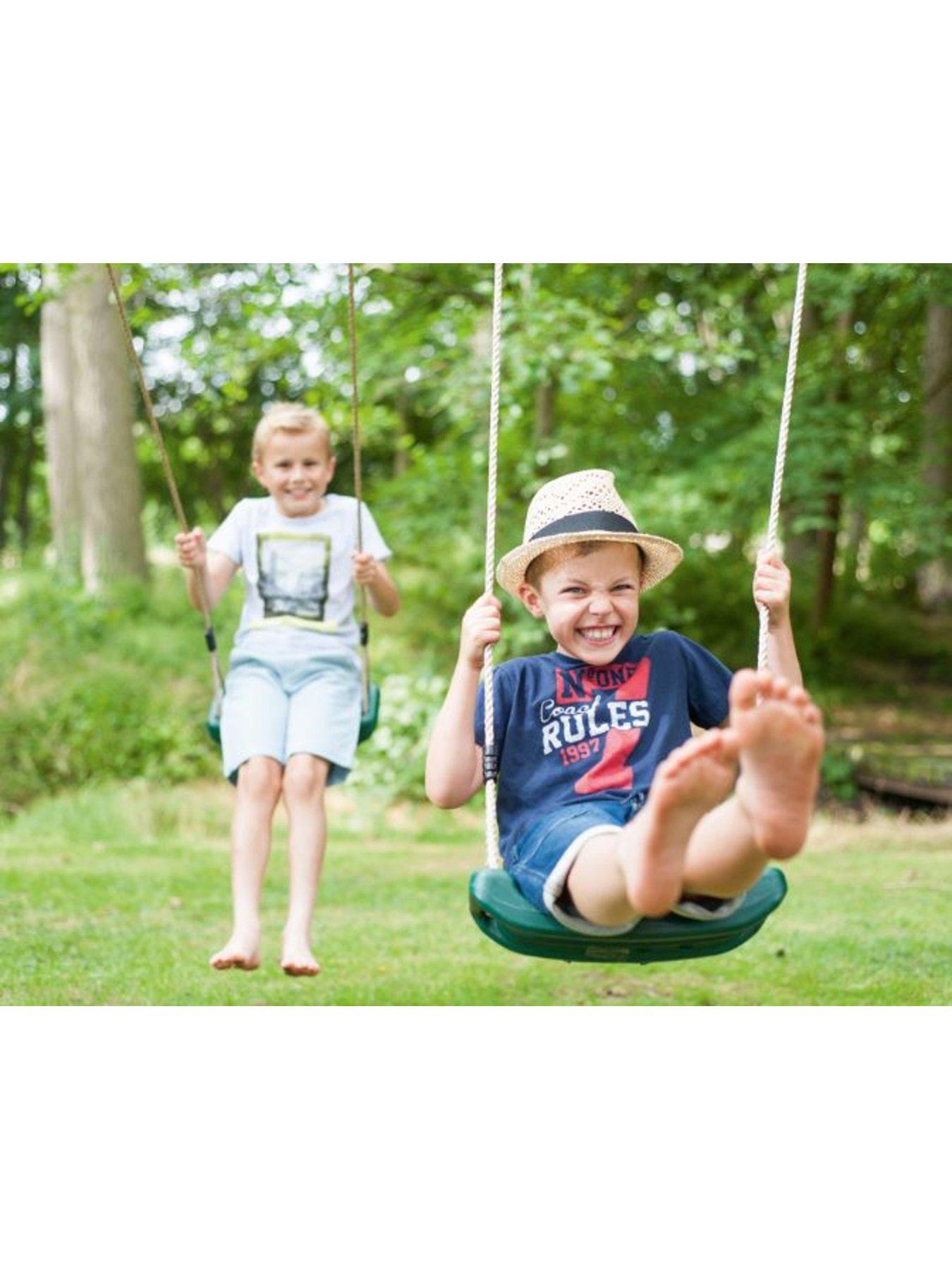  image of plum-wooden-double-swing-set