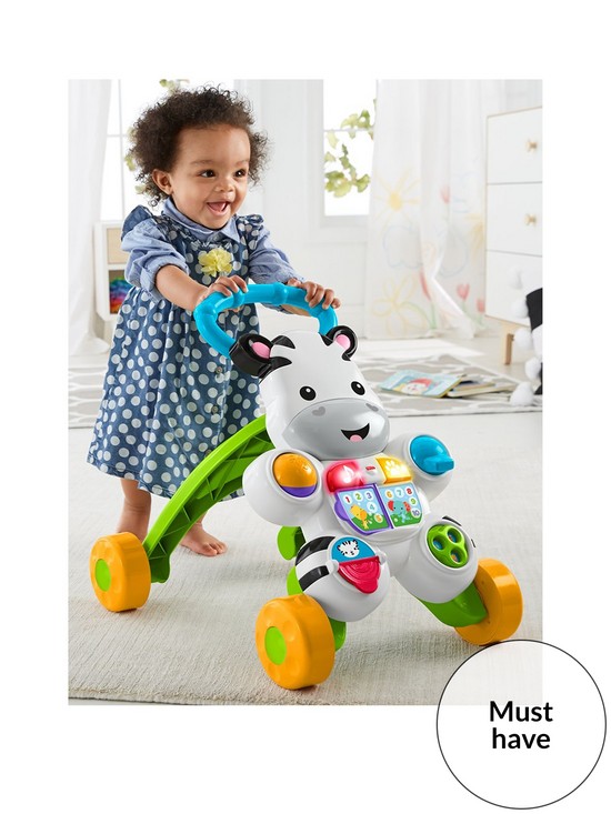 front image of fisher-price-learn-with-me-zebra-baby-walker
