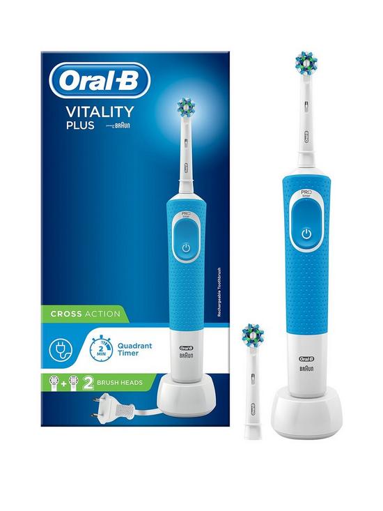 front image of oral-b-vitality-power-handle-cross-action-electric-toothbrush