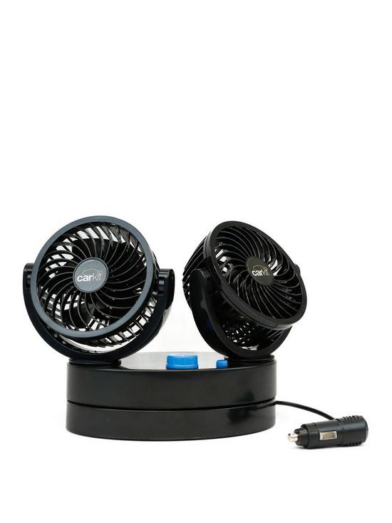 front image of streetwize-accessories-twin-oscillating-car-fan