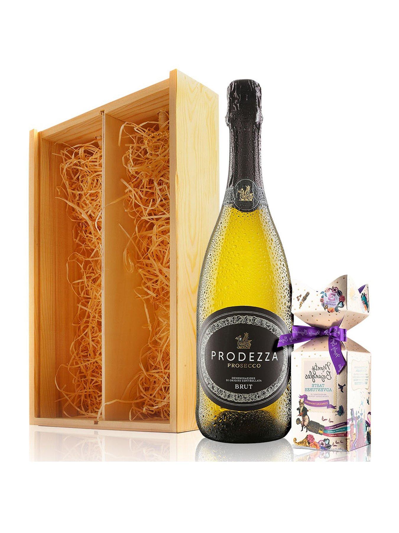 Virgin Wines Prosecco  &  Chocolates in Wooden Gift Box