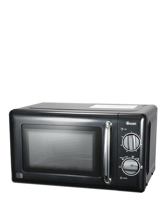 front image of swan-sm22080b-20-litre-manual-microwave-black