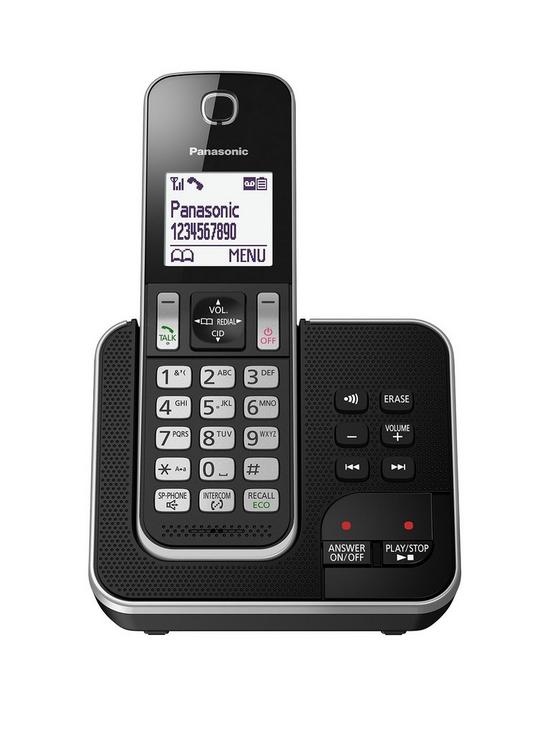front image of panasonic-kx-tgd32-single-cordless-telephone