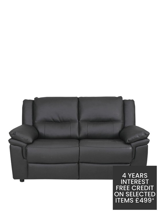 front image of albion-luxury-faux-leather-2-seater-sofa