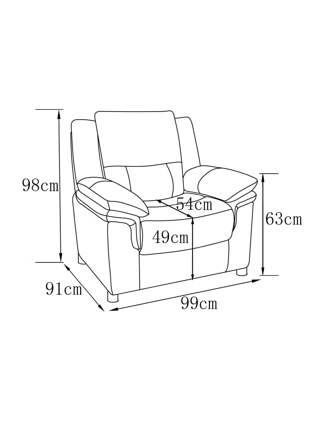Image 4 of 4 of Very Home Albion Luxury Faux Leather High Back&nbsp;Armchair