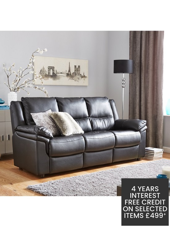 front image of albion-luxury-faux-leather-3-seater-sofa