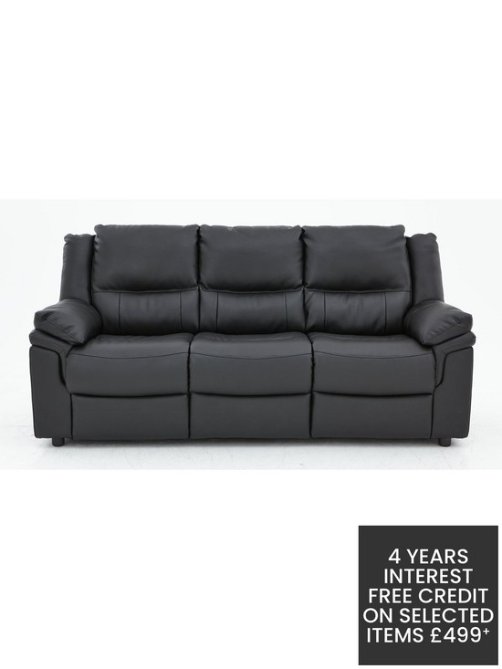front image of albion-luxury-faux-leather-3-seater-sofa