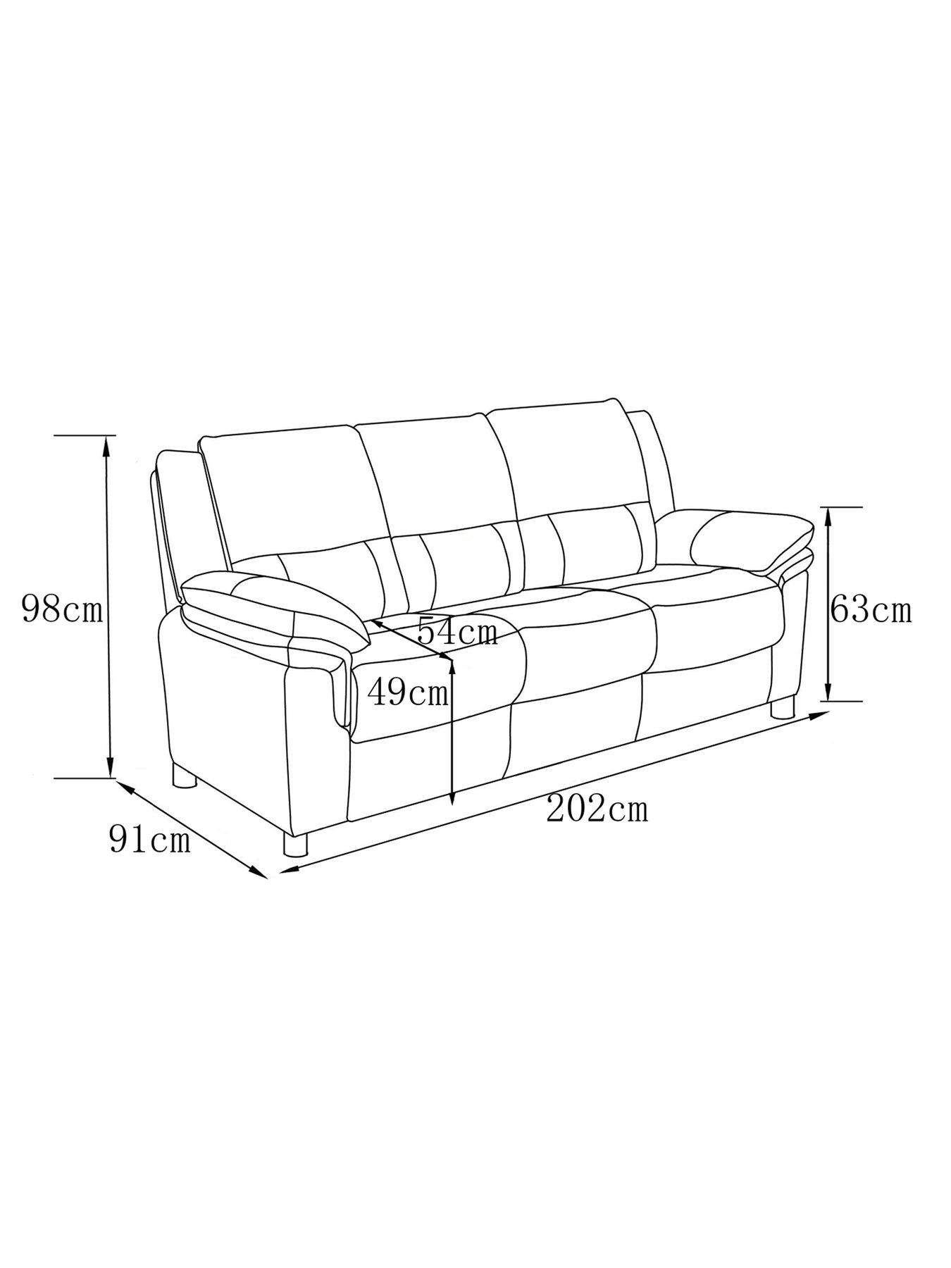 Image 5 of 6 of Very Home Albion Luxury Faux Leather High Back 3 Seater Sofa&nbsp;- FSC&reg; Certified