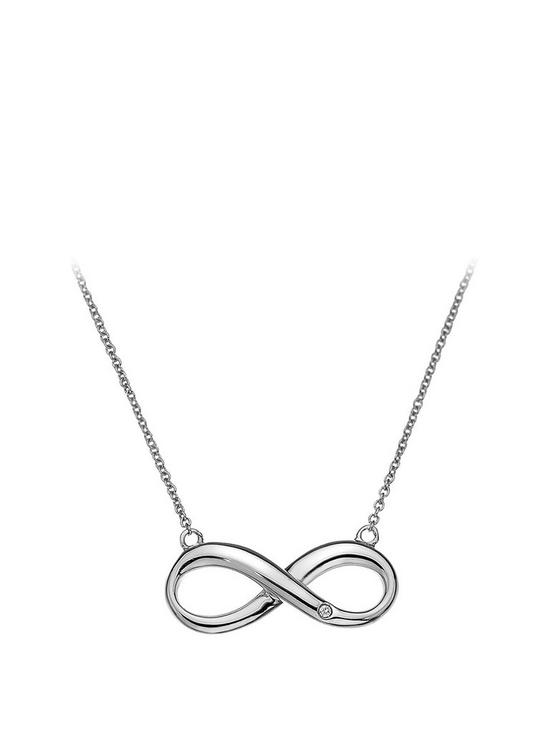 front image of hot-diamonds-sterling-silver-infinity-necklace