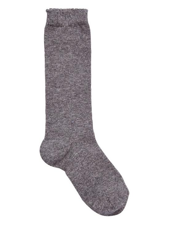 stillFront image of everyday-girls-knee-high-socks-5-pack-grey