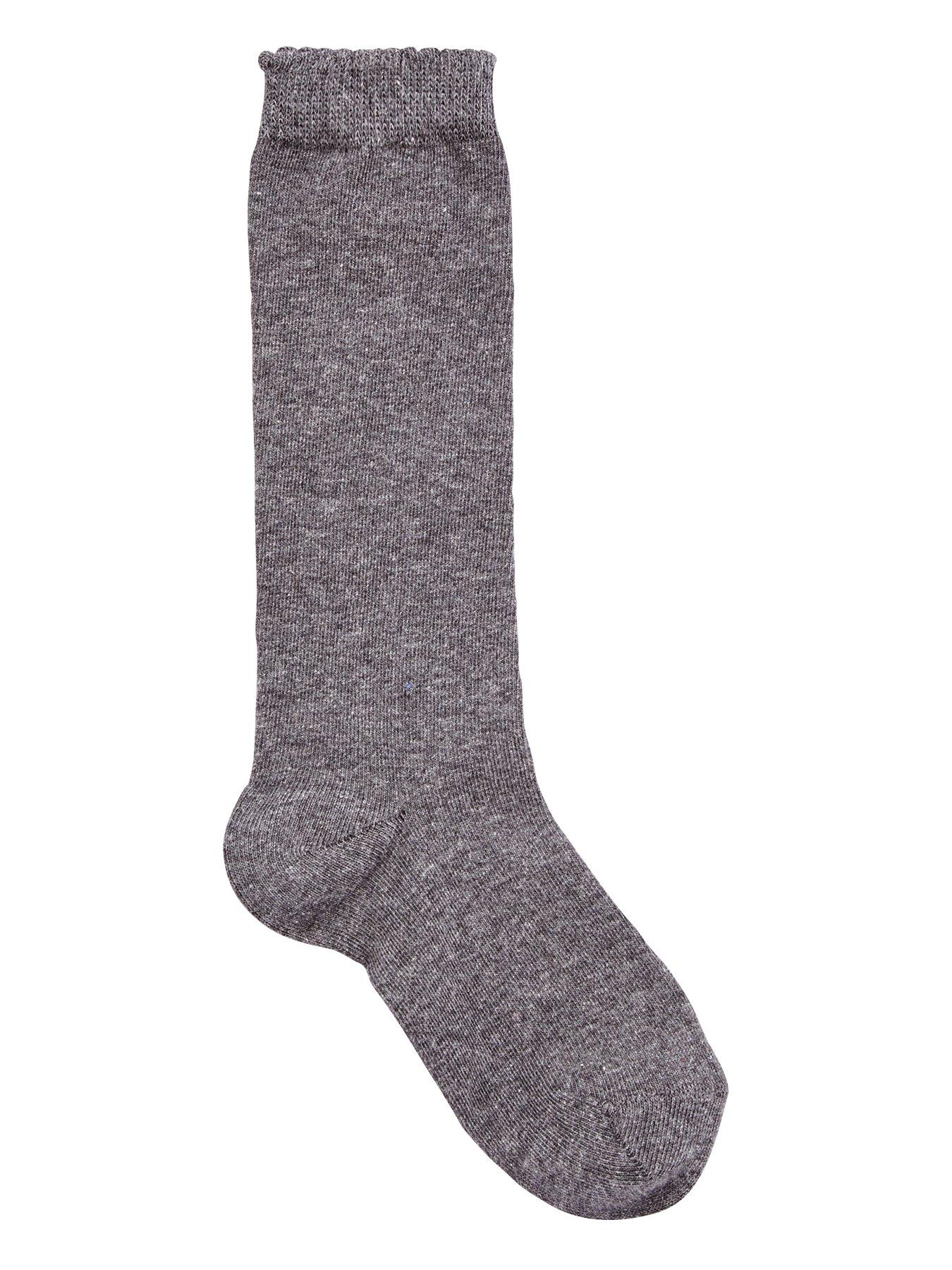 Image 2 of 3 of The Very Collection Girls Knee High Socks 5 Pack - Grey