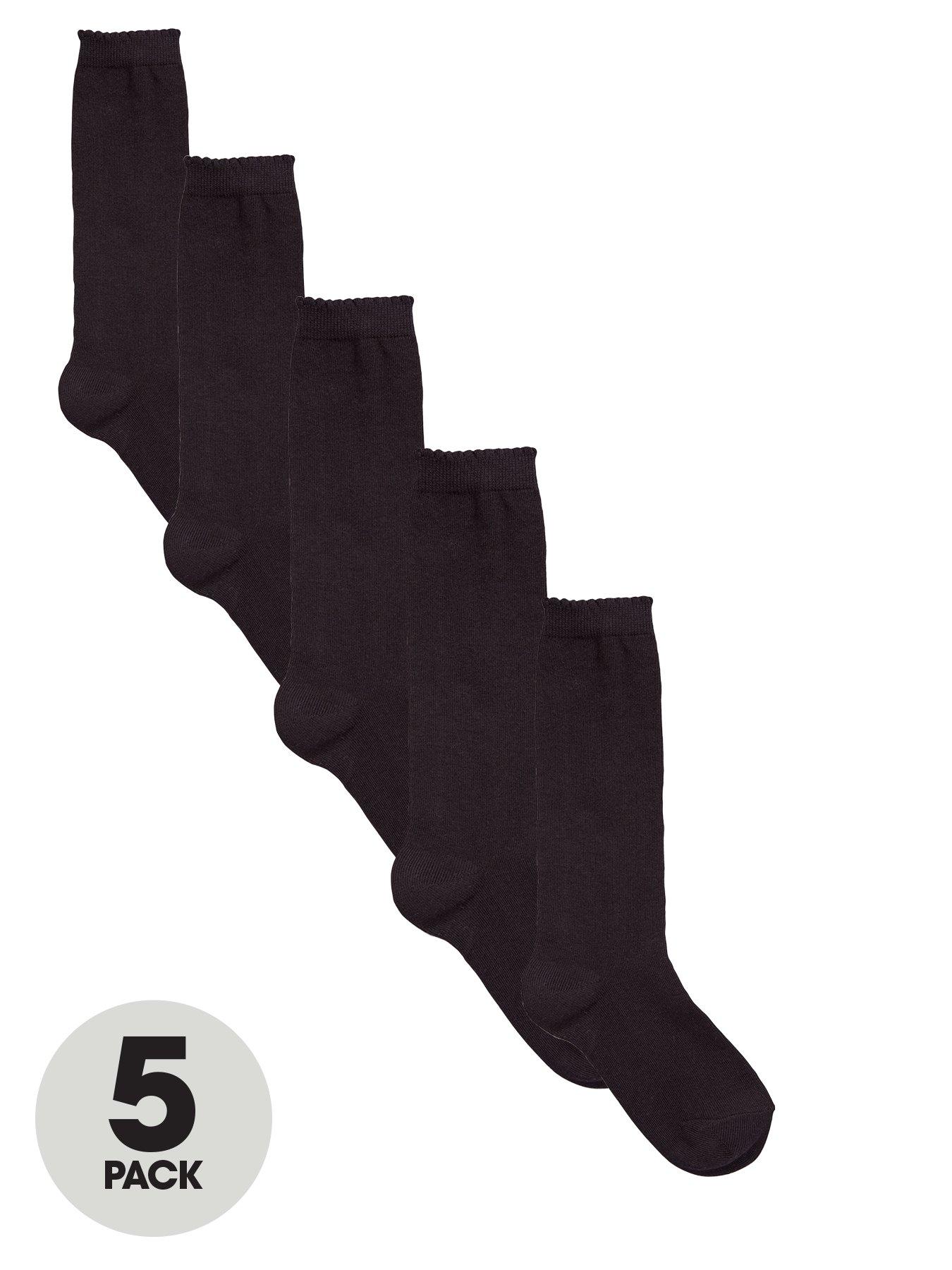 Image 1 of 3 of Everyday Girls Knee High Socks 5 Pack - Black