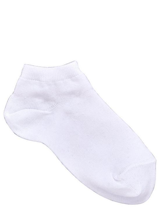 stillFront image of everyday-5-pack-unisex-trainer-liner-socks-white