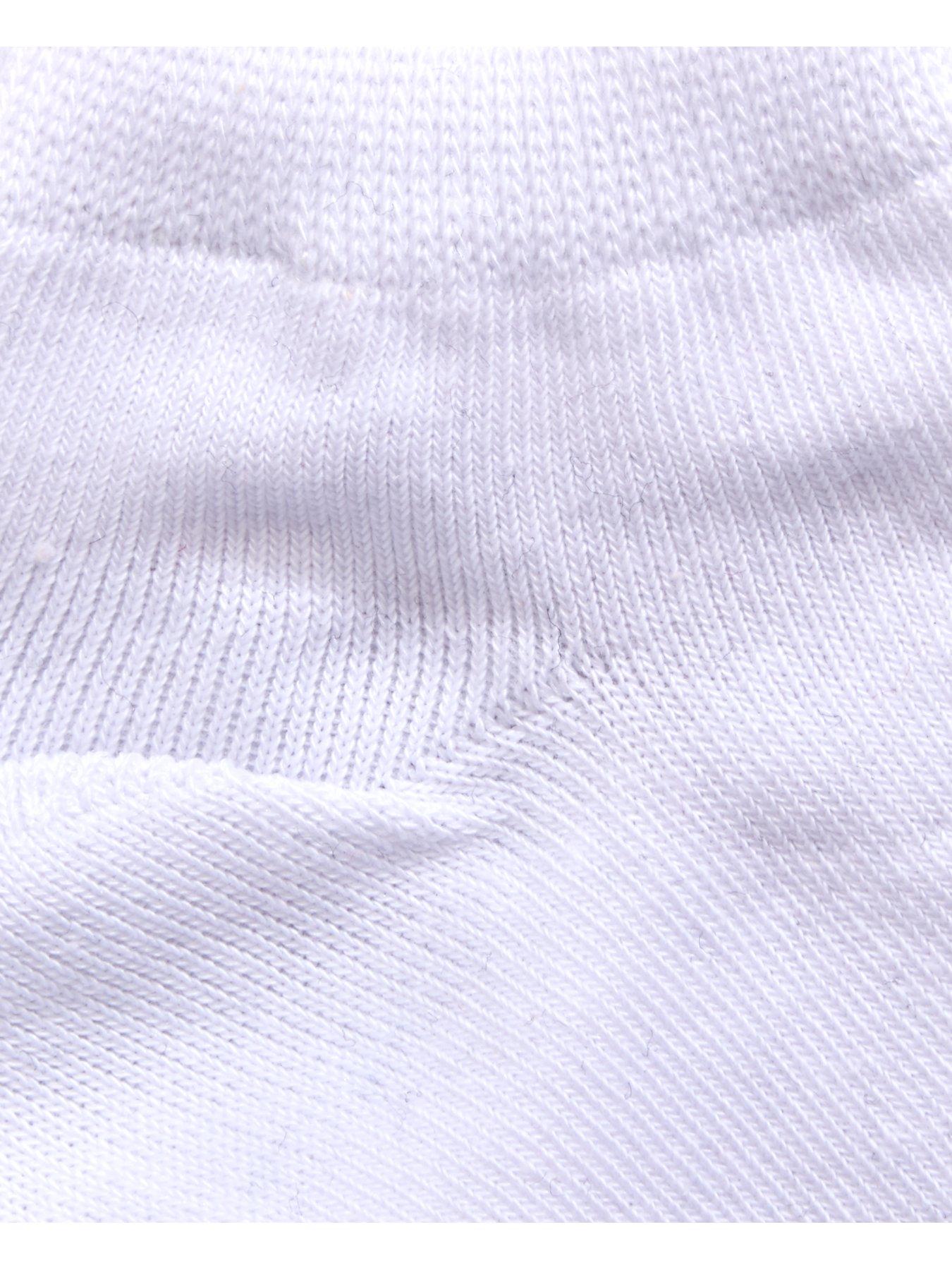 Image 3 of 3 of The Very Collection Unisex 5 Pack Cotton-Rich Stretch Trainer Liner Socks - White