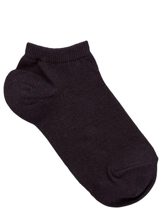 stillFront image of everyday-5-pack-unisex-trainer-liner-socks-black