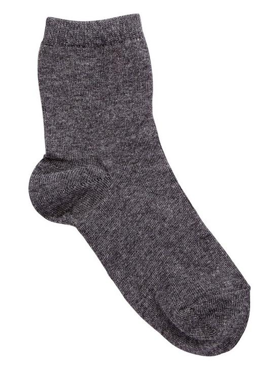 stillFront image of everyday-unisex-7-pack-school-ankle-socks-grey