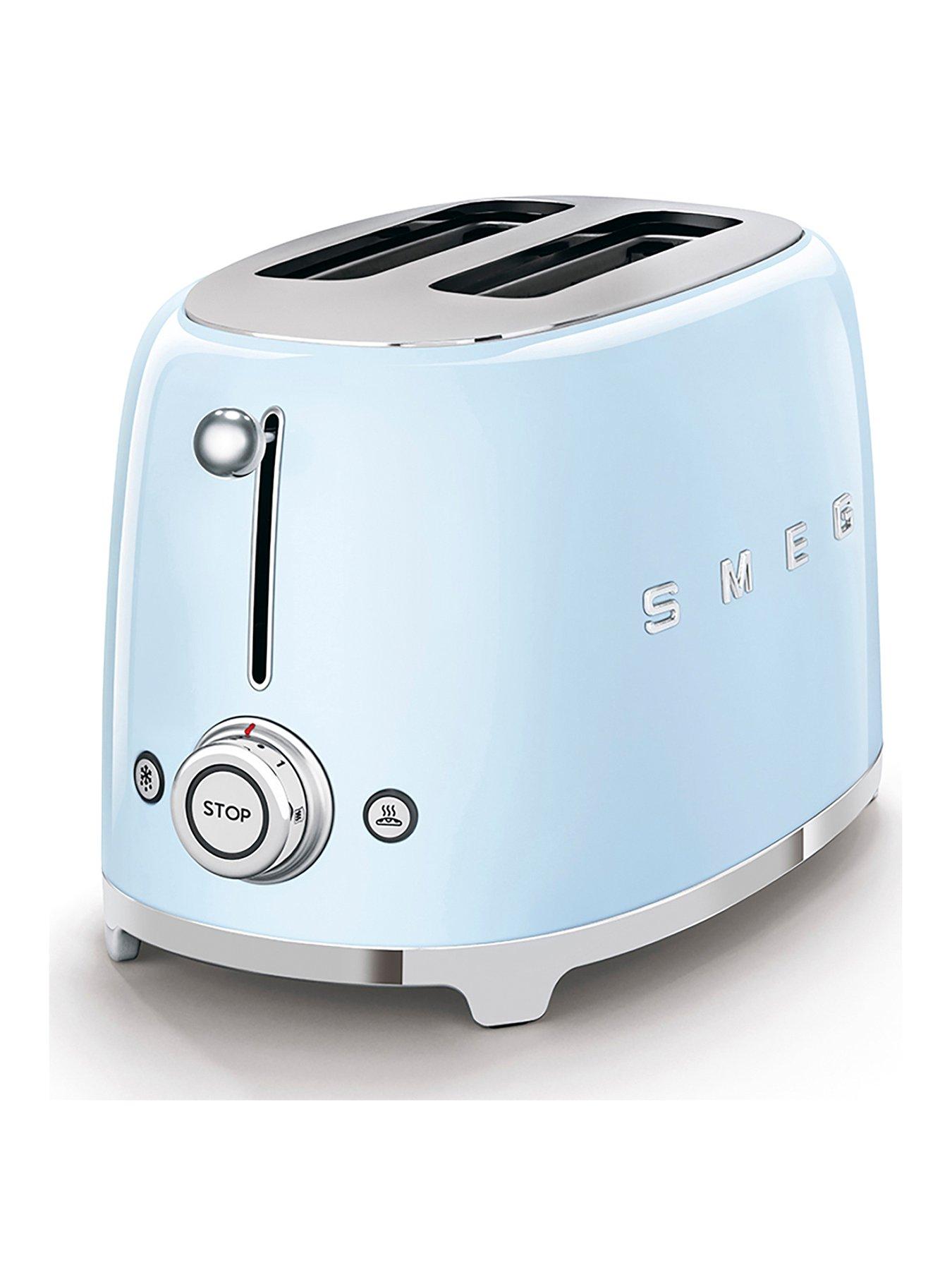 Smeg TSF01 Retro Style 2 Slice Toaster, 950W - Pastel Blue
