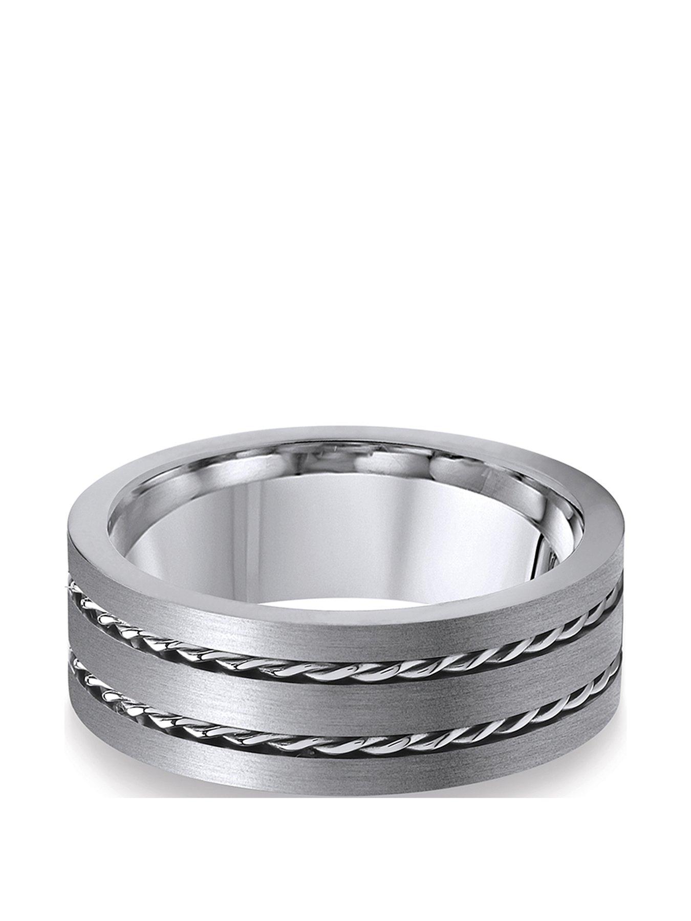 Mens rope hot sale wedding band